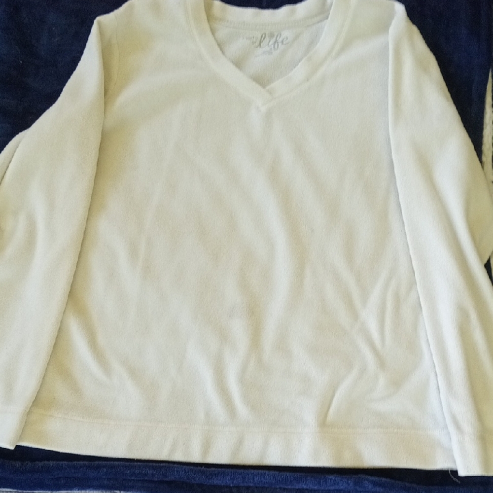 Made for Life Cream Long Sleeve Tee Soft Knit